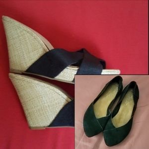 Bundle Aldo Wedges / Tom's Suede Flats Jutti FIRM PRICE